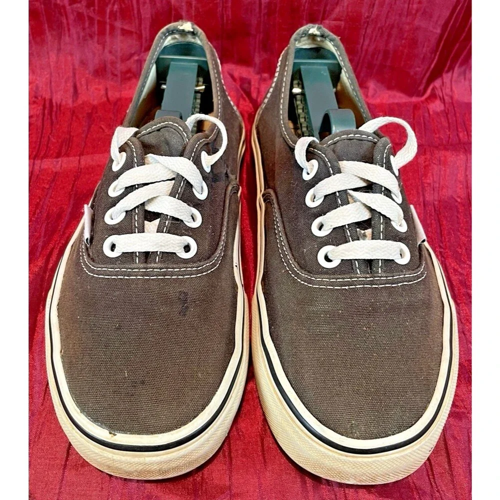 VANS Old Skool Black Canvas Lace-Up Rubber Sole Board Shoes sz 5.5M/7W